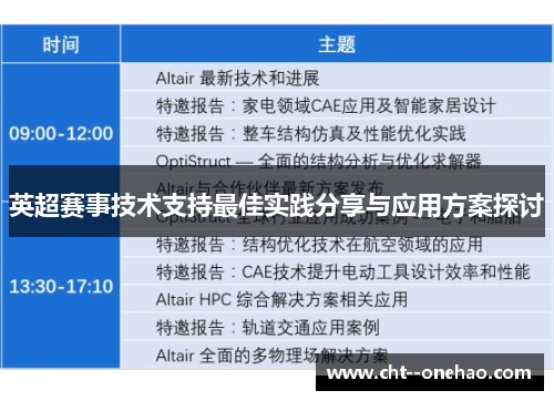 英超赛事技术支持最佳实践分享与应用方案探讨